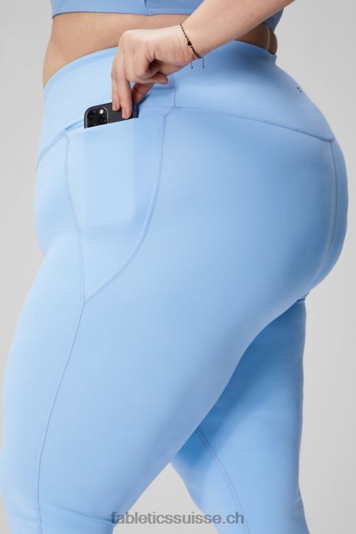femmes évasé croisé à taille haute B0B6R45 noir/argent réfléchissant Fabletics