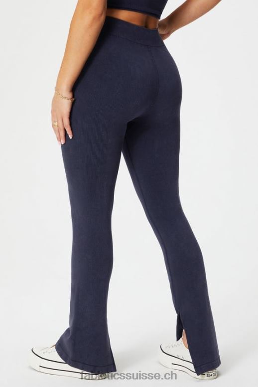 femmes évasement fendu taille haute sans couture nuage B0B6R1 indigo foncé Fabletics