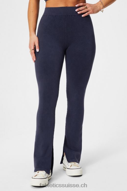 femmes évasement fendu taille haute sans couture nuage B0B6R1 indigo foncé Fabletics