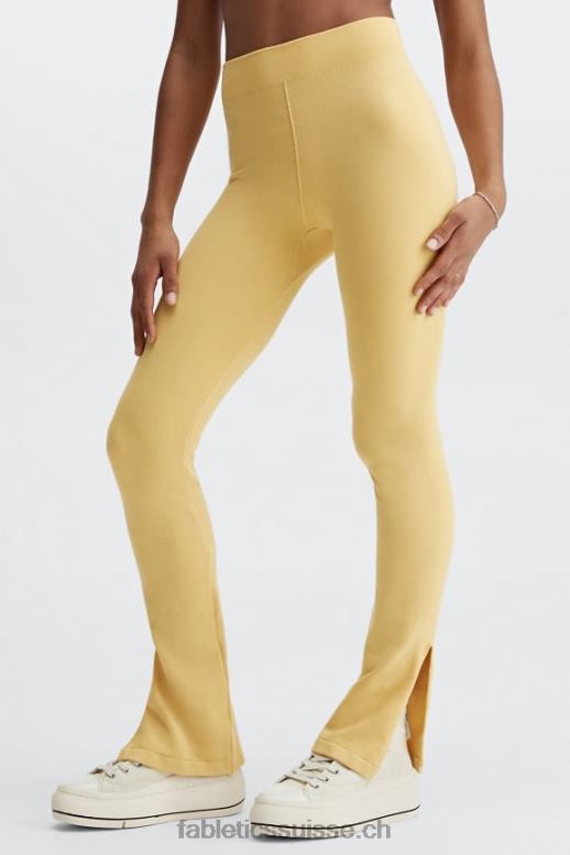 femmes évasement fendu taille haute sans couture nuage B0B6R5 orange passion/argent réfléchissant Fabletics