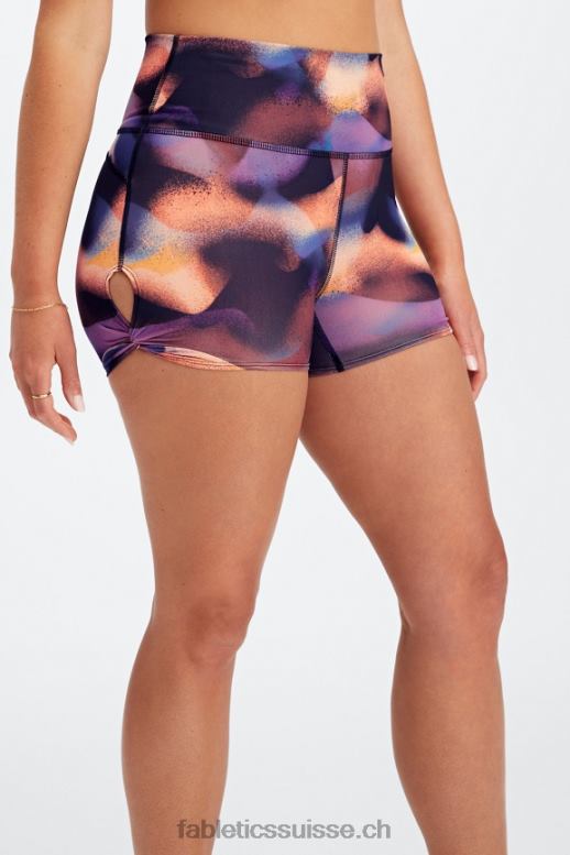 femmes Oasis Pureluxe short taille haute twist 3\'\' B0B6R439 céleste/blanc classique Fabletics
