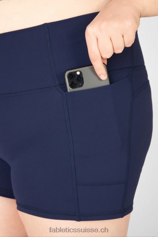 femmes Oasis pureluxe short taille haute 2\'\' B0B6R467 bleu pacifique/néon/blanc Fabletics