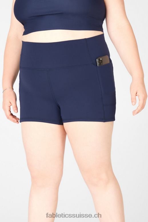 femmes Oasis pureluxe short taille haute 2\'\' B0B6R467 bleu pacifique/néon/blanc Fabletics