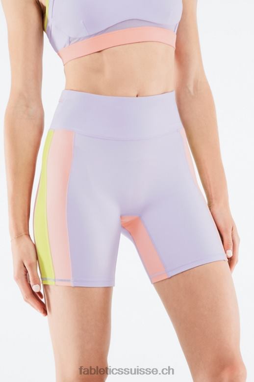 femmes court trinity taille haute 7\" B0B6R550 violet cosmo/gris menthe Fabletics