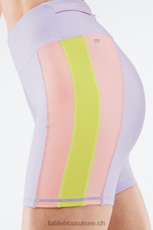 femmes court trinity taille haute 7\" B0B6R550 violet cosmo/gris menthe Fabletics