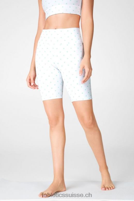 femmes définir powerhold taille haute 9'' court 20 B0B6R347 blanc classique/rayures multiples/graphique Fabletics