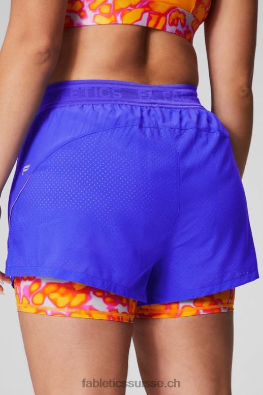 femmes longueur perforée 5\" courte B0B6R597 extrême royal/rose évasion folie estivale/argent réfléchissant Fabletics