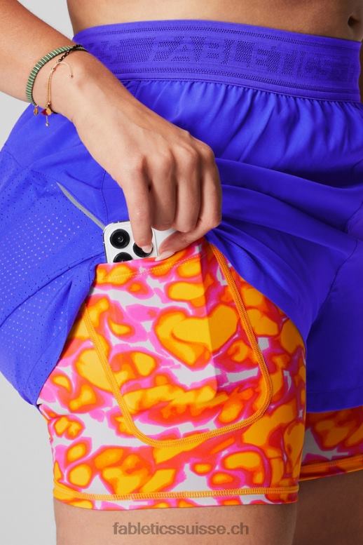 femmes longueur perforée 5\" courte B0B6R597 extrême royal/rose évasion folie estivale/argent réfléchissant Fabletics