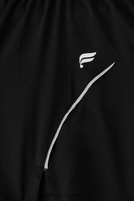 femmes longueur perforée 5\" courte B0B6R599 noir/argent réfléchissant Fabletics