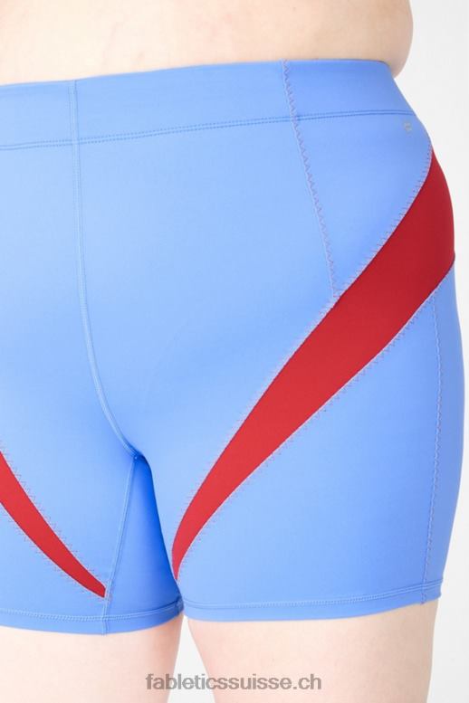 femmes motion365 taille haute court 6\" B0B6R594 bleu cristal/kaki Fabletics