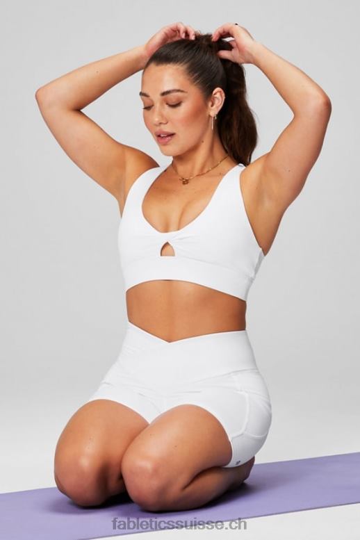 femmes oasis pureluxe hw crossover 6\'\' court B0B6R314 palmier vert chanceux/blanc classique Fabletics