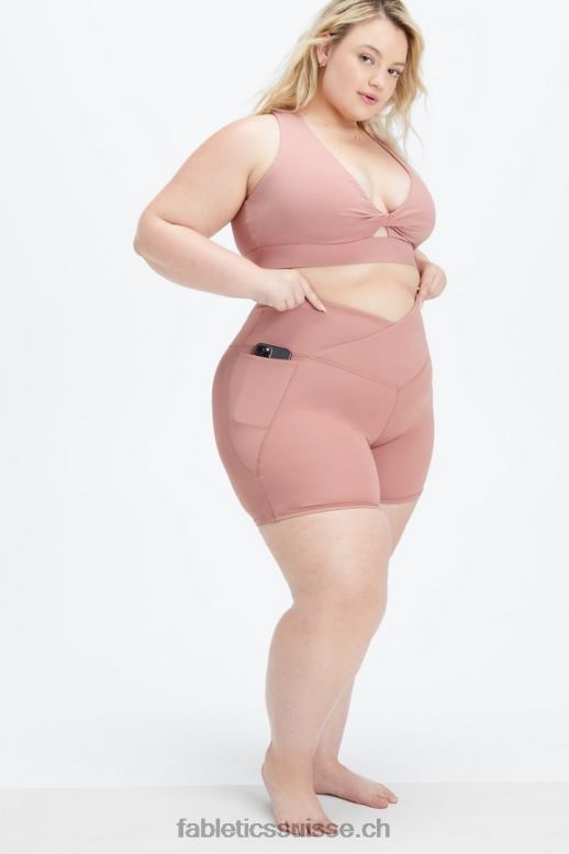 femmes oasis pureluxe hw crossover 6\'\' court B0B6R319 fard à joues rouge/crème au beurre rose Fabletics