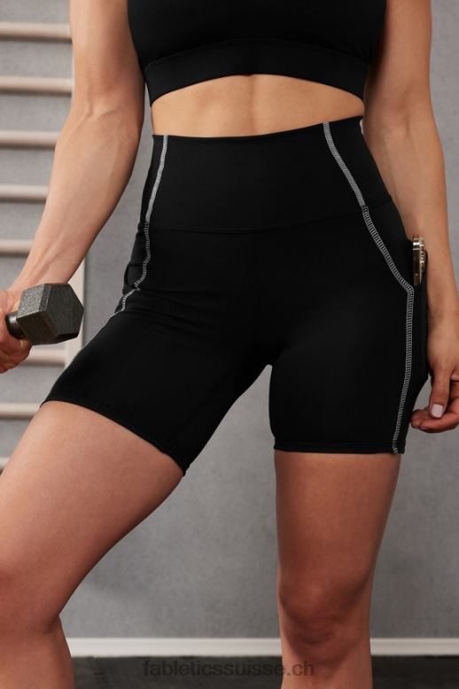 femmes oasis pureluxe short taille haute 6\'\' 10 B0B6R287 noir/blanc classique Fabletics