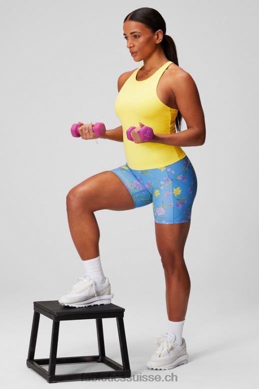 femmes oasis pureluxe short taille haute 6\'\' 11 B0B6R290 feu de joie/coucher de soleil/éclat de cerise Fabletics