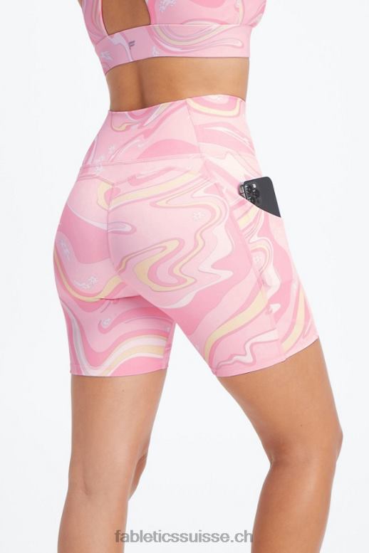 femmes oasis pureluxe short taille haute 6'' 13 B0B6R300 basilic/grizzly Fabletics
