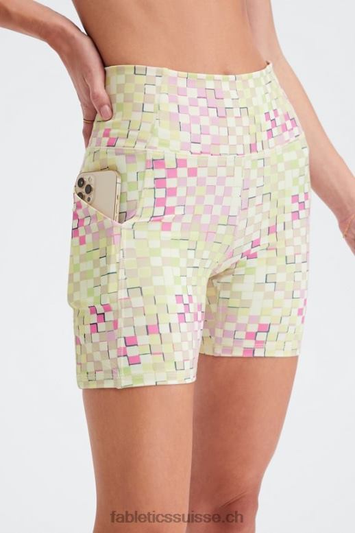 femmes oasis pureluxe short taille haute 6\'\' 13 B0B6R303 blanc/micro point Fabletics