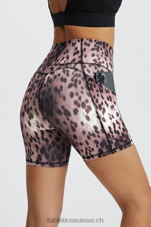 femmes oasis pureluxe short taille haute 6'' 15 B0B6R309 piscine/argent réfléchissant Fabletics