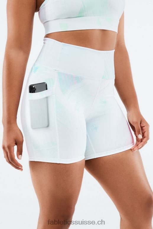 femmes on-the-go powerhold taille haute 6\'\' court 9 B0B6R268 noir/micro point Fabletics