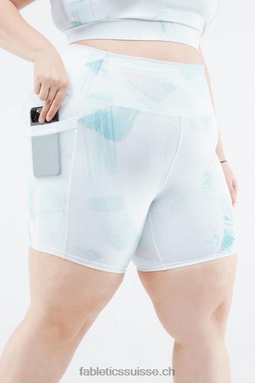femmes on-the-go powerhold taille haute 6\'\' court 9 B0B6R269 blanc chaud/argent réfléchissant Fabletics