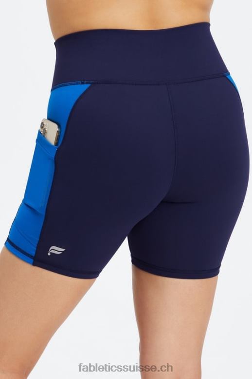 femmes on-the-go powerhold taille haute 6\'\' short 5 B0B6R249 marine foncé/bleu électrique Fabletics