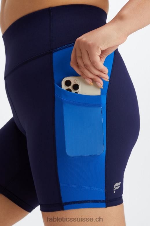 femmes on-the-go powerhold taille haute 6\'\' short 5 B0B6R249 marine foncé/bleu électrique Fabletics