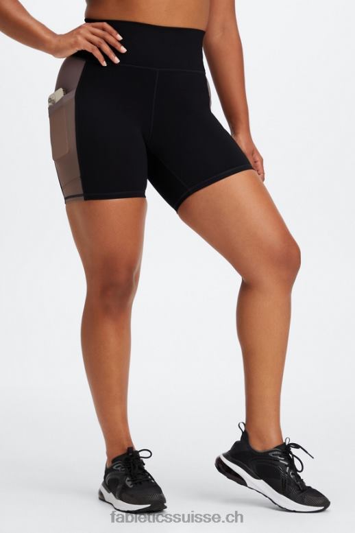 femmes on-the-go powerhold taille haute 6\'\' short 7 B0B6R259 noir/fumé Fabletics