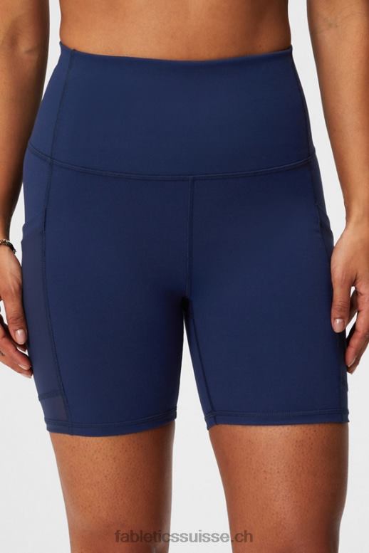 femmes on-the-go powerhold ultra hw 6\'\' court B0B6R391 daisy field check/deep navy Fabletics