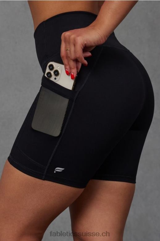 femmes on-the-go powerhold ultra hw 6'' court B0B6R392 daisy field check/deep navy Fabletics