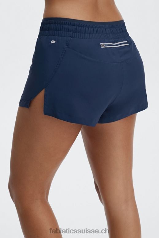 femmes respirant taille mi-haute B0B6R272 bleu marine profond/argent réfléchissant Fabletics