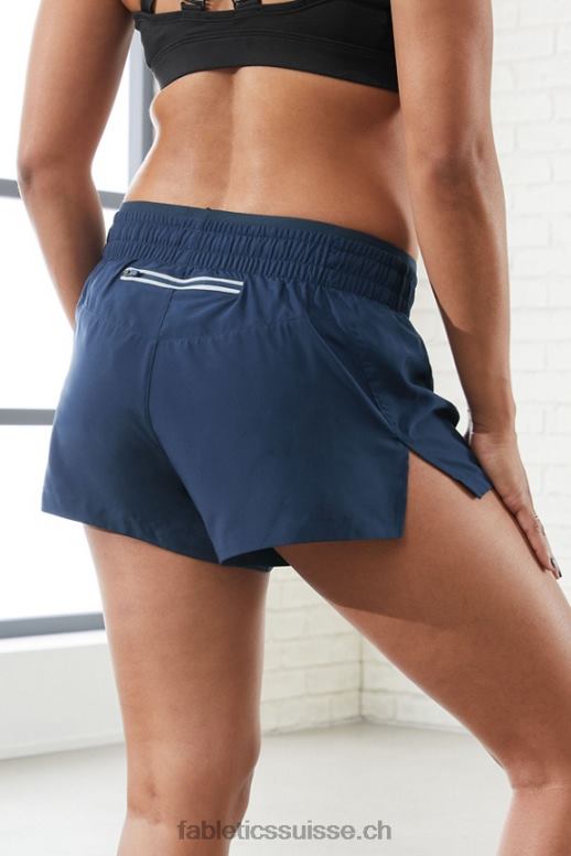 femmes respirant taille mi-haute B0B6R272 bleu marine profond/argent réfléchissant Fabletics