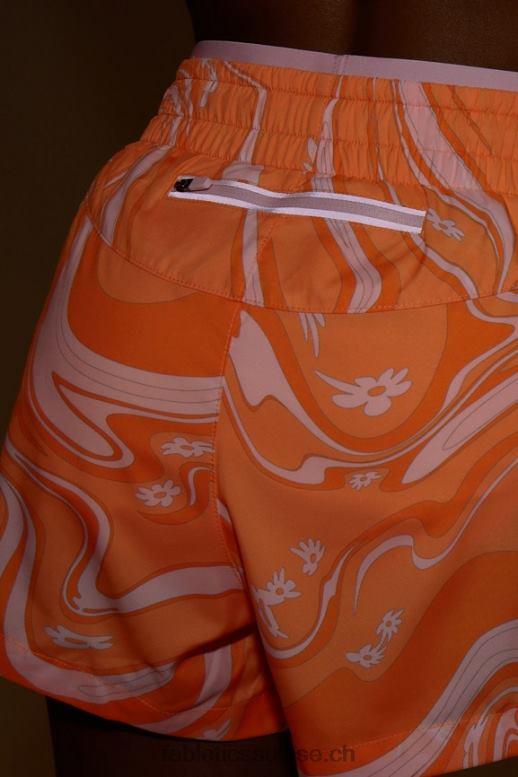 femmes respirant taille mi-haute B0B6R276 marguerite marbrée pop orange/argent réfléchissant Fabletics