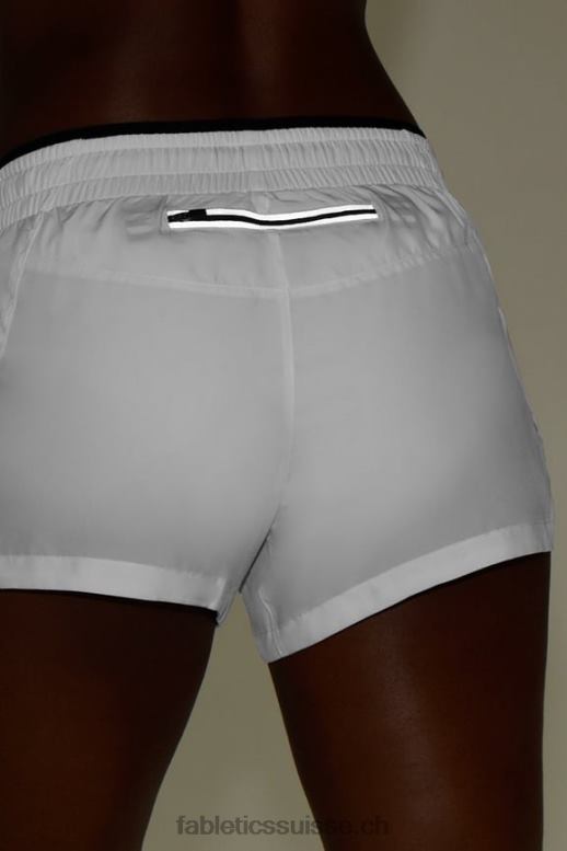 femmes respirant taille mi-haute B0B6R277 blanc brillant/noir/argent réfléchissant Fabletics