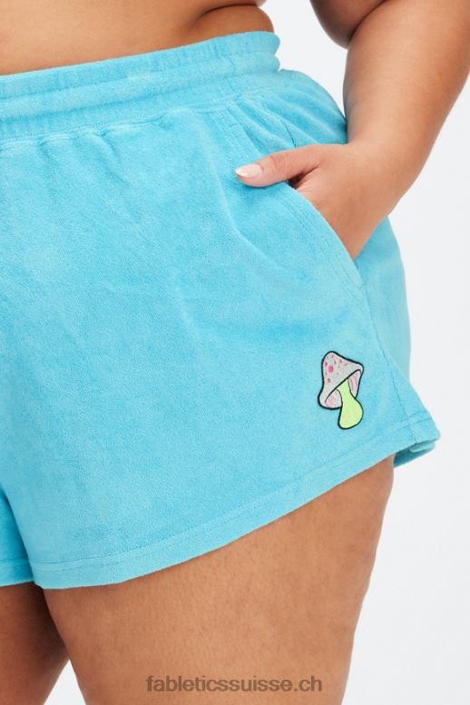 femmes serviette éponge champignon courte B0B6R503 sarcelle de minuit/feuille de printemps Fabletics