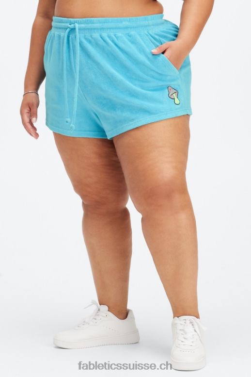 femmes serviette éponge champignon courte B0B6R503 sarcelle de minuit/feuille de printemps Fabletics