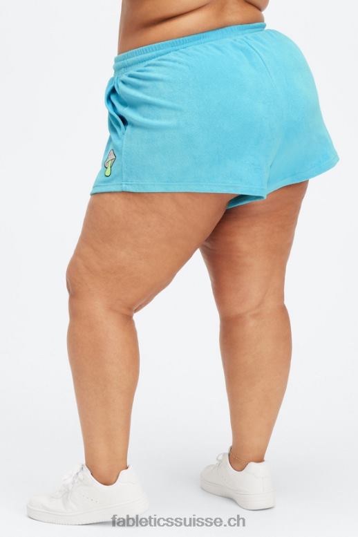 femmes serviette éponge champignon courte B0B6R503 sarcelle de minuit/feuille de printemps Fabletics