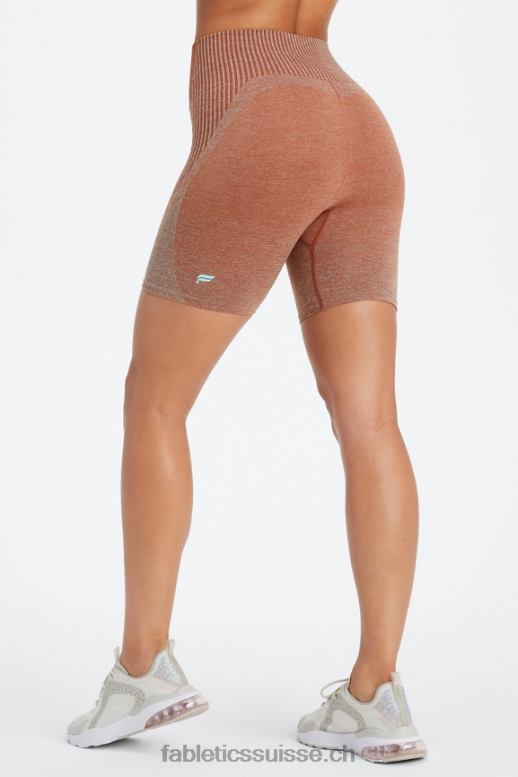 femmes short 6" taille ultra haute sans couture ombré B0B6R407 acajou/cristal vague Fabletics