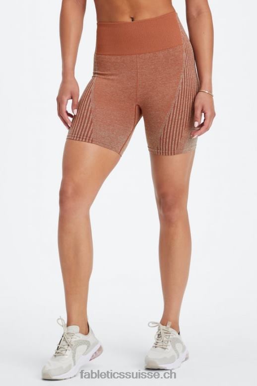 femmes short 6\" taille ultra haute sans couture ombré B0B6R407 acajou/cristal vague Fabletics