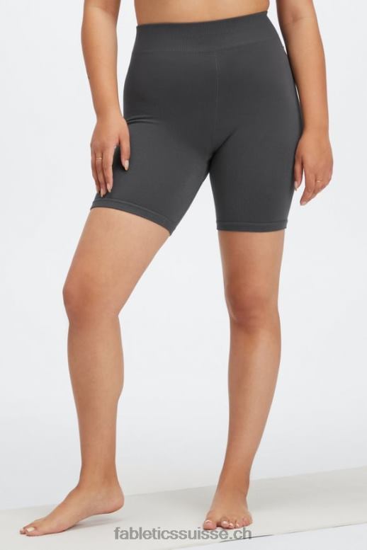 femmes short 7\" taille haute sans couture nuage B0B6R443 noir/argent réfléchissant Fabletics