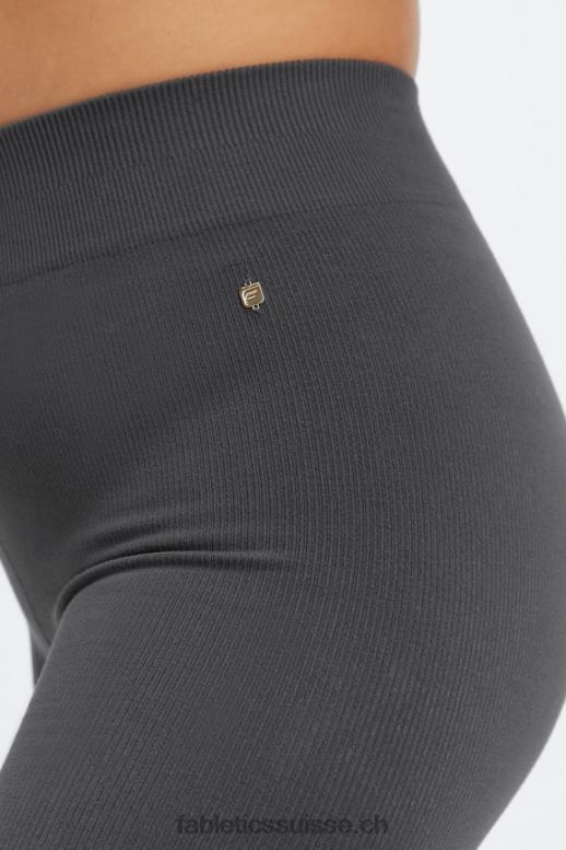 femmes short 7\" taille haute sans couture nuage B0B6R443 noir/argent réfléchissant Fabletics