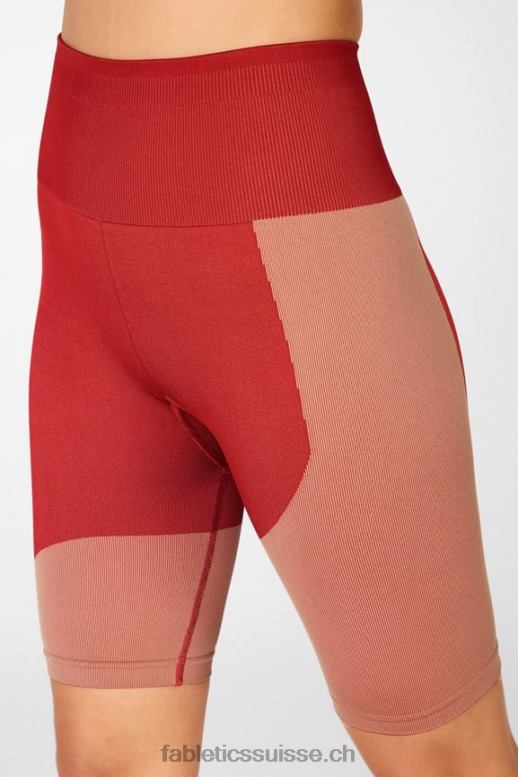 femmes short bloc à taille haute sans coutures B0B6R534 haute rouge/érable Fabletics