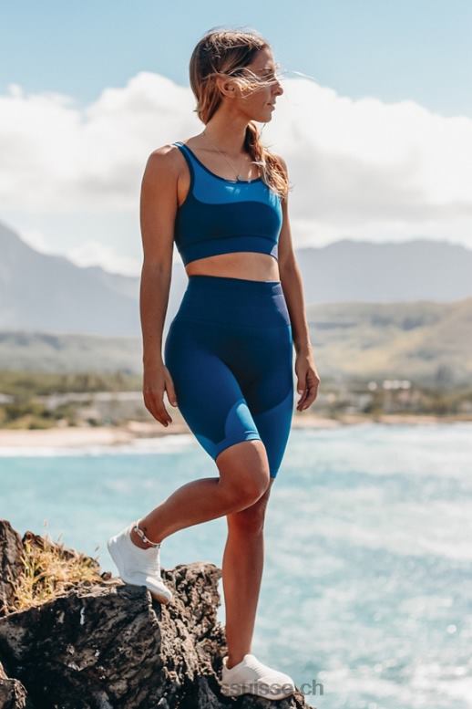 femmes short bloc à taille haute sans coutures B0B6R535 minuit marine/éclaboussures Fabletics