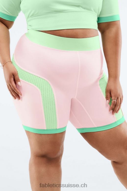 femmes short color block motion365 à taille haute B0B6R569 lutin/eau tropicale/aloès Fabletics