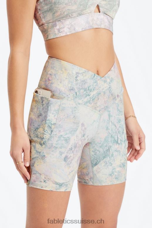 femmes short crossover pureluxe taille haute 6'' B0B6R317 gris carrière/atomique Fabletics
