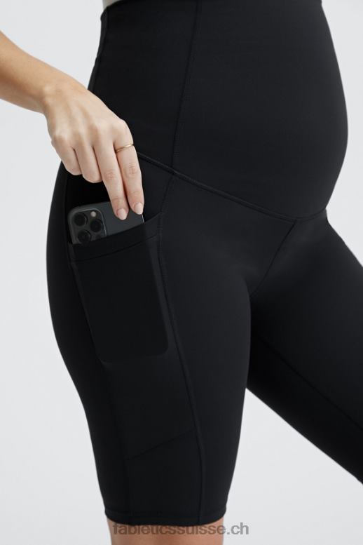 femmes short de maternité taille haute pureluxe 9\'\' B0B6R511 paillettes noires claires / tarte sucrée Fabletics