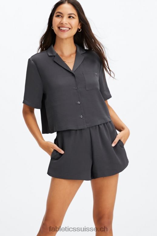 femmes short de nuit ecosatin B0B6R497 brique/olive fanée Fabletics