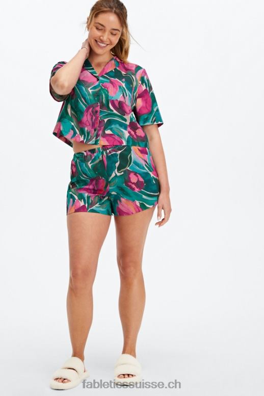 femmes short de nuit ecosatin B0B6R499 tournesol/très baie Fabletics