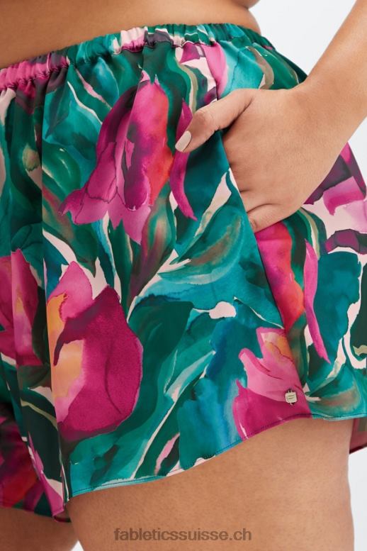 femmes short de nuit ecosatin B0B6R500 tournesol/très baie Fabletics