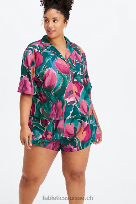 femmes short de nuit ecosatin B0B6R500 tournesol/très baie Fabletics