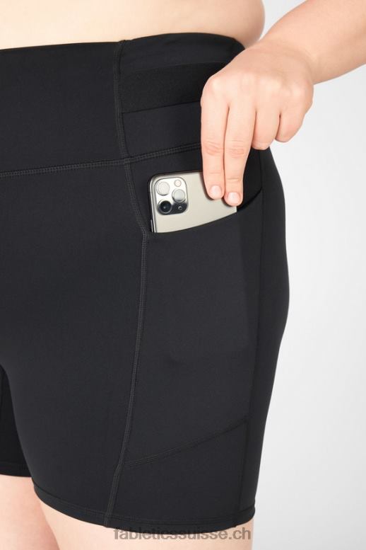 femmes short de poche motion365 taille haute 5\" B0B6R575 guépard ondulé/surligneur Fabletics
