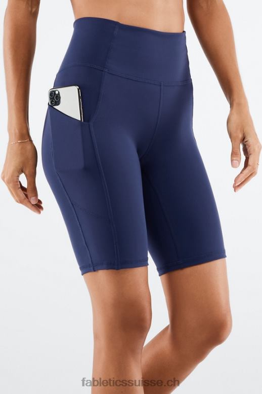 femmes short de poche taille haute oasis 9" B0B6R523 lilas givré/basilic Fabletics